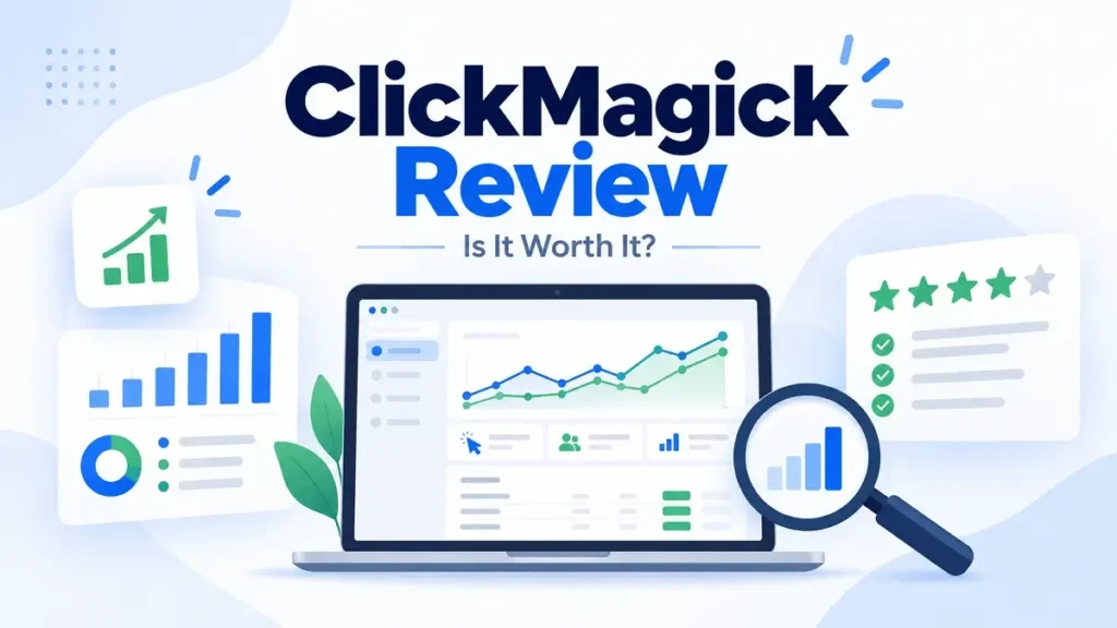 ClickMagick review showing click tracking, conversion data and campaign analytics