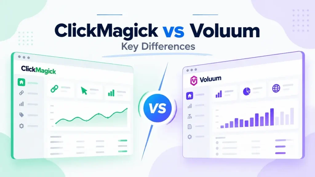 ClickMagick and Voluum tracking platforms compared side by side
