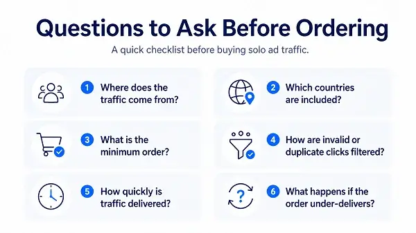 Questions to Ask Before Ordering Solo Ads Questions to Ask Before Ordering Solo Ads