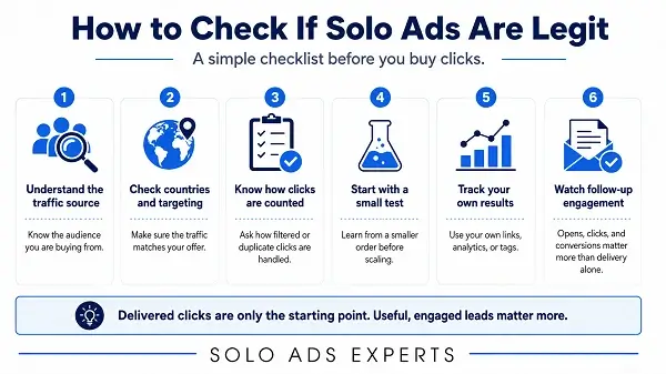 how to check if solo ads are legit